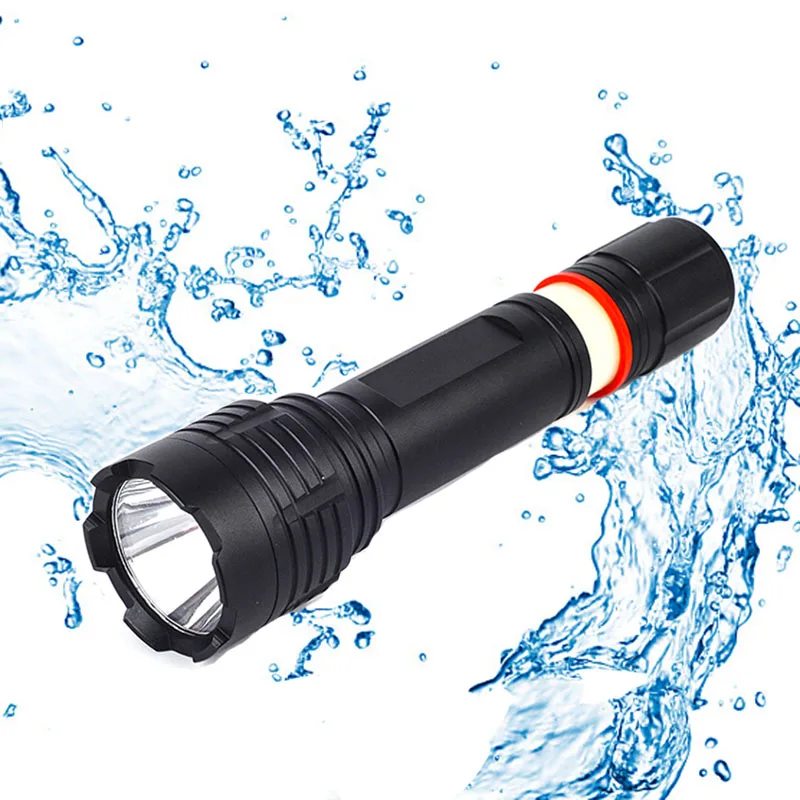 

LED Tactical Flashlights Water Resistant Zoomable Torch Light For Outdoor Portable Camping Flash Light 18650 Battery Included