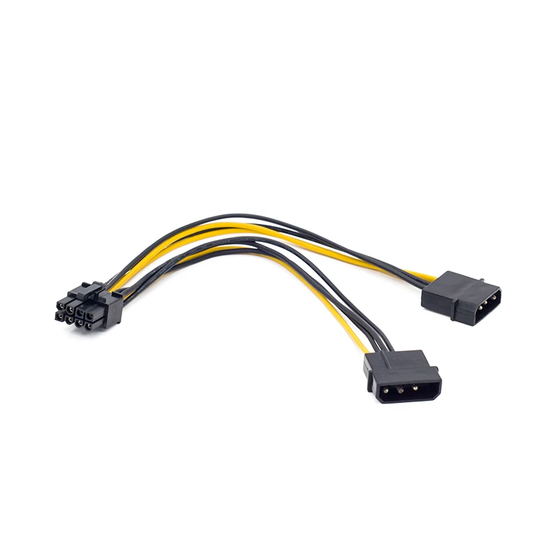 8 контактный PCI E Express PCIe в 2 Molex LP4 4 адаптер преобразователь кабель питания дюймов (20