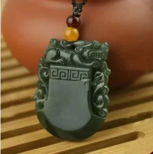 

Natural Hetian stone Tomahawk pendant carved retro animal animal ax pendant men jewelry JADES jewelry necklace