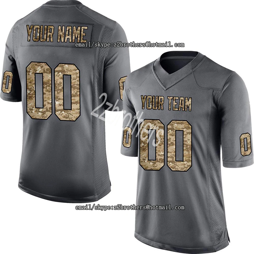 

Custom Camo Salute To Service Replica High School College Football Jersey Embroidered Team Logo Name And Your Number for Men Kid