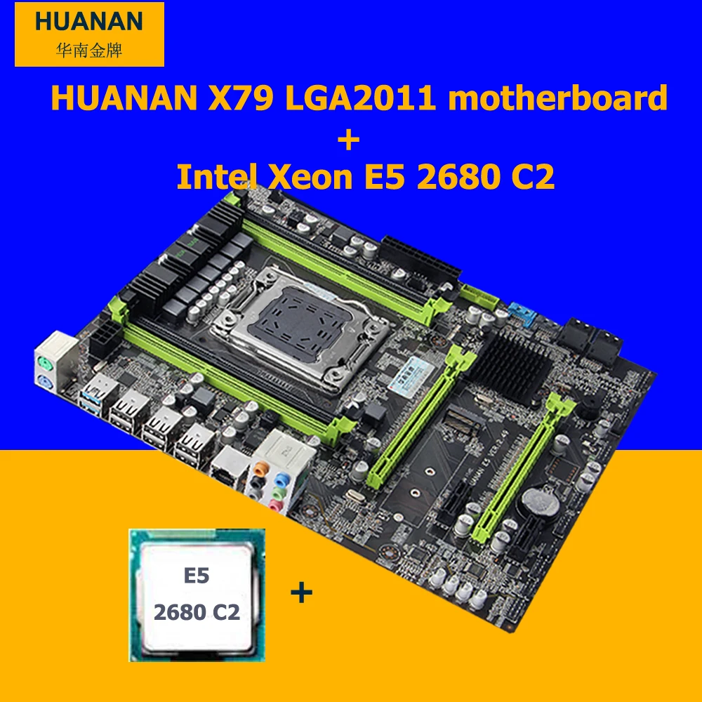 HUANAN V2 49 X79 motherboard CPU combos CPU Intel Xeon E5 2680 C2 2 7GHz RAM