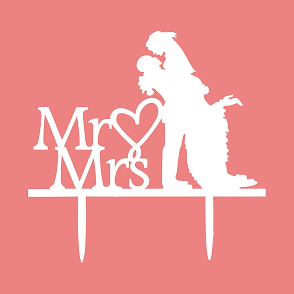 Mr& Mrs акрил/деревянный Топпер для торта вставка для торта карты украшение свадебного торта