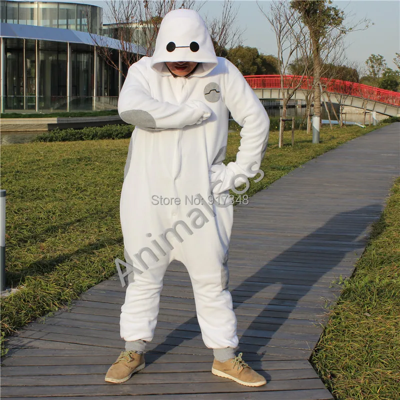 

Big Hero Charactor Baymax Cosplay Kigurumi Costume Adult Onesies Women Men's Pajamas Halloween Christmas Party Clothing