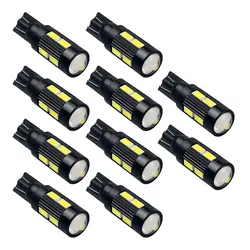 10 шт. T10 светодиодный Canbus 194 W5W 5630 6 10 SMD Canbus Автомобильная интерьерная сигнальная лампочка противотуманная фара лампа для чтения 12 В