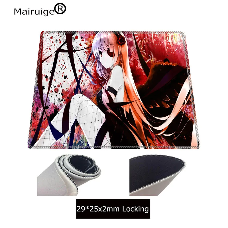 Mairuige Black Stockings Anime Girl Gaming Mouse Pad Locking Edge