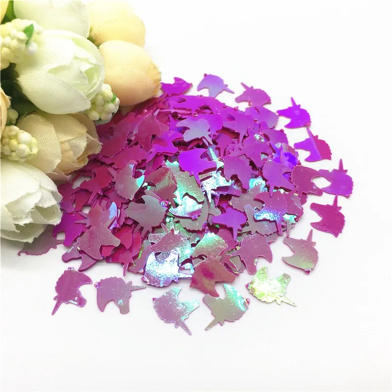 Paillettes 8x12mm Unicorn Shape Loose PVC Sequin Paillette Sewing Wedding Crafts Women DIY Garment Kids Scrapbook Accessory 20g