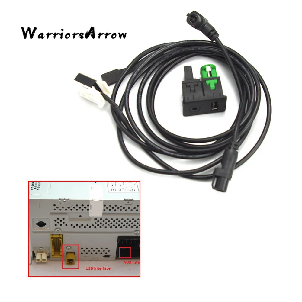 WarriorsArrow USB AUX-IN переключатель для RCD510 RCD 510 VolksWagen Passat B6 7 CC Golf Mk6 Jetta 3CD035249A