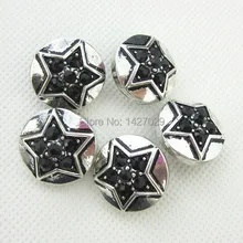 Дизайн со стразами Star 18 мм Металлические Кнопки Браслет Fit кнопки ювелирные изделия