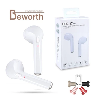 

HBQ i7 TWS Earphone Twins True Wireless Earbuds Mini Bluetooth V4.2 DER Stereo With Mic Headset Sports Headphone For iPhone 8 S8