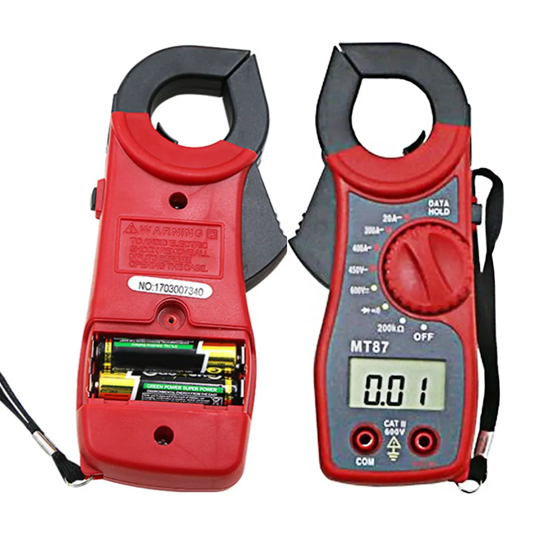 

Multi-function Diode Fire Wire Tester MT-87 Clamp Meter Digital Clamp Meter Current Clamp AC DC Ammeter Multimeter Voltmeter