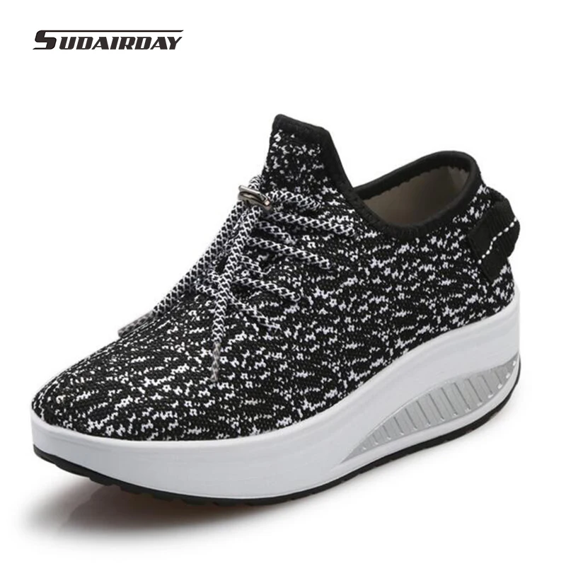 2016 NEW Autumn font b Women b font Stretch Fabric Flat Platform Casual Shoes font b