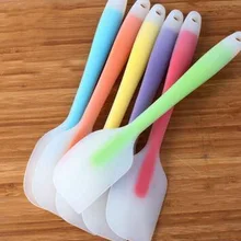 100 шт./лот, высокое Качество, Большой Прозрачный Силиконовые Тесто Шпатель Торт Сливочного масла 28.5 см Кремния Шпатель