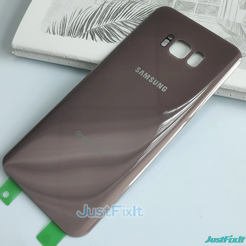 Для SAMSUNG Galaxy S8+ S8 Plus G955 G955F задняя крышка батарейного отсека задняя стеклянная крышка Корпус чехол Замена батарейного отсека - Цвет: pink