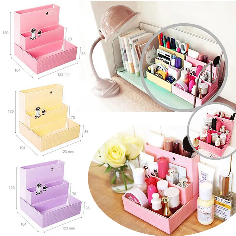 Fashion Practical DIY Paper Board Storage Box Desk Decor Stationery