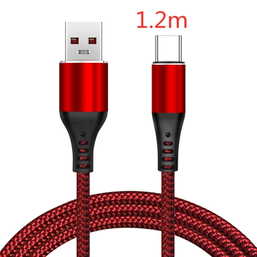 Быстрое зарядное устройство SUNPHG 5A для huawei Supercharge samsung Oneplus Xiaomi Quick Charge usb type C кабель для зарядки QC3.0 мобильного телефона - Тип штекера: 1.2m red cable