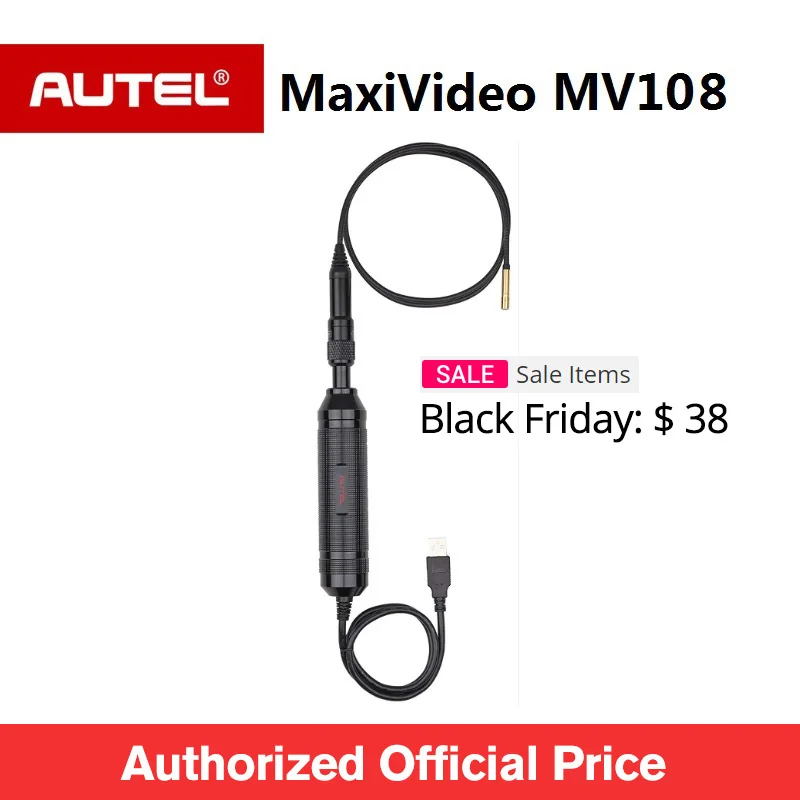 

Autel MaxiVideo MV108 8.5mm Digital Inspection Camera Powerful and perfect for inspecting most spark plug holes support maxisys