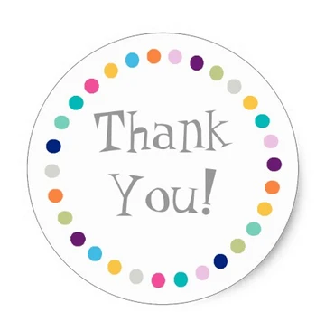 

3.8cm Modern Dots Thank You Sticker