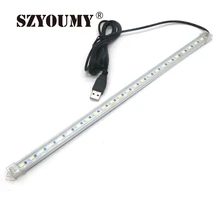 SZYOUMY 5 в USB светодиодный ленточный светильник лампа SMD 5630 24 светодиодный s светодиодный жёсткая планка Световая трубка с переключателем для телефона зарядное устройство ПК таблетки