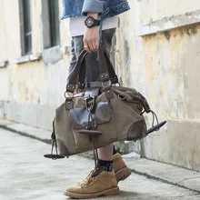 Мужские сумки для путешествий в Корейском стиле, тканевые мужские рюкзаки, большой емкости, студенческие сумки на одно плечо