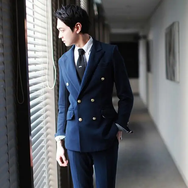 casual double breasted suit