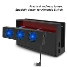 Nod переключатель охлаждающий вентилятор внешний охладитель Стенд с 3 охлаждающим вентилятором для nintendo переключатель Дока