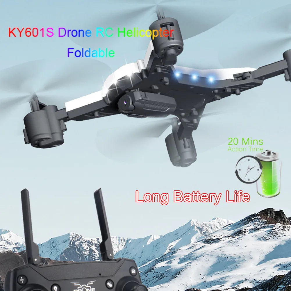 KY601S RC вертолет Дрон с камерой HD 640/1080P wifi FPV селфи Дрон Профессиональный складной Квадрокоптер со встроенным аккумулятором
