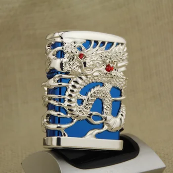 

Hollow out the dragon silver armor, copper shell windproof lighters, high-grade kerosene lighter, metal kerosene lighter