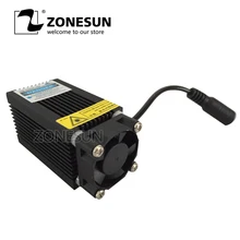 Гравировальный станок 450нм 2500 мвт 2,5 Вт синий лазерный модуль лазерный генератор с радиатором охлаждающий вентилятор для DIY Лазерный Гравер Etcher