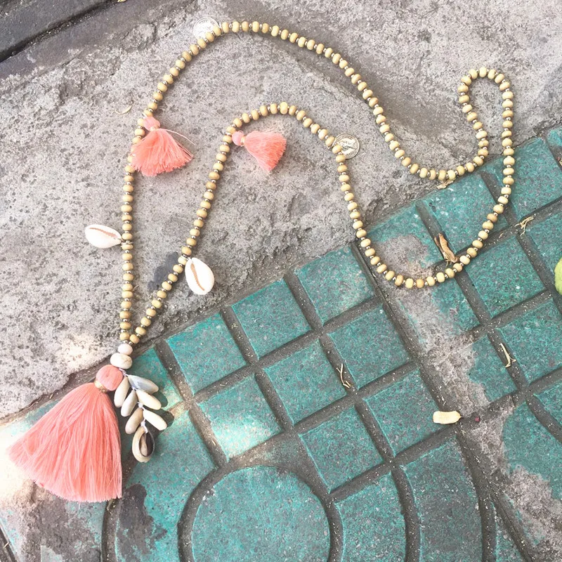 Dongmu-Jewelry-2018-Bohemian-New-Shell-Fringe-Long-Necklace-Wooden-Beads-Fashion-Women-Accessories-Summer-7 (2)