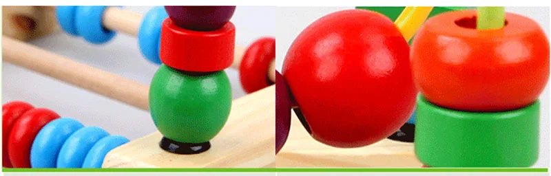 WOOD ROUND BEAD SLIDE PUZZLE  (8)
