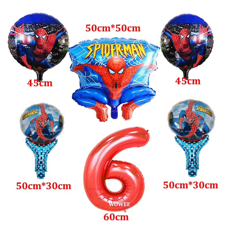 Человек-паук гелиевая фольга шары из латекса мяч надувной шар супергерой паук человек день рождения украшения мальчики дети игрушка баллон - Цвет: BALLOON 6