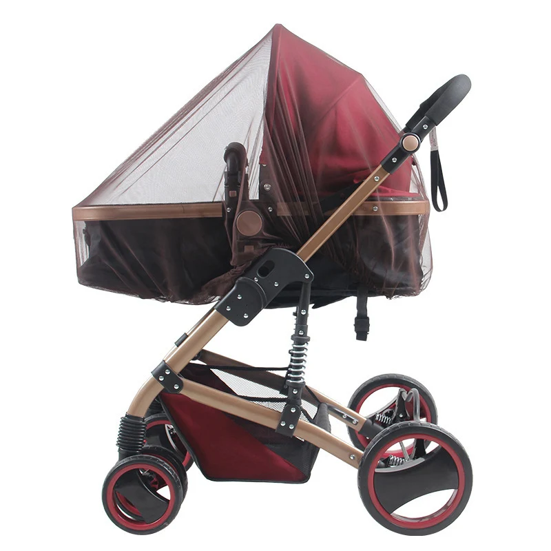 Детская коляска для новорожденных, детская складная прогулочная коляска с сеткой от комаров и насекомых, безопасная сетчатая уличная сетка для ухода за ребенком с полным покрытием