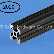 Черный алюминиевый профиль алюминиевый экструзионный профиль 20*20 обычно используется в сборке рамы устройства, стола и выставочного стенда