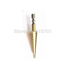 

3-13mm 11 steps Stainless Steel 1/4" Hex Shank Titanium Coated Step Drill Bit