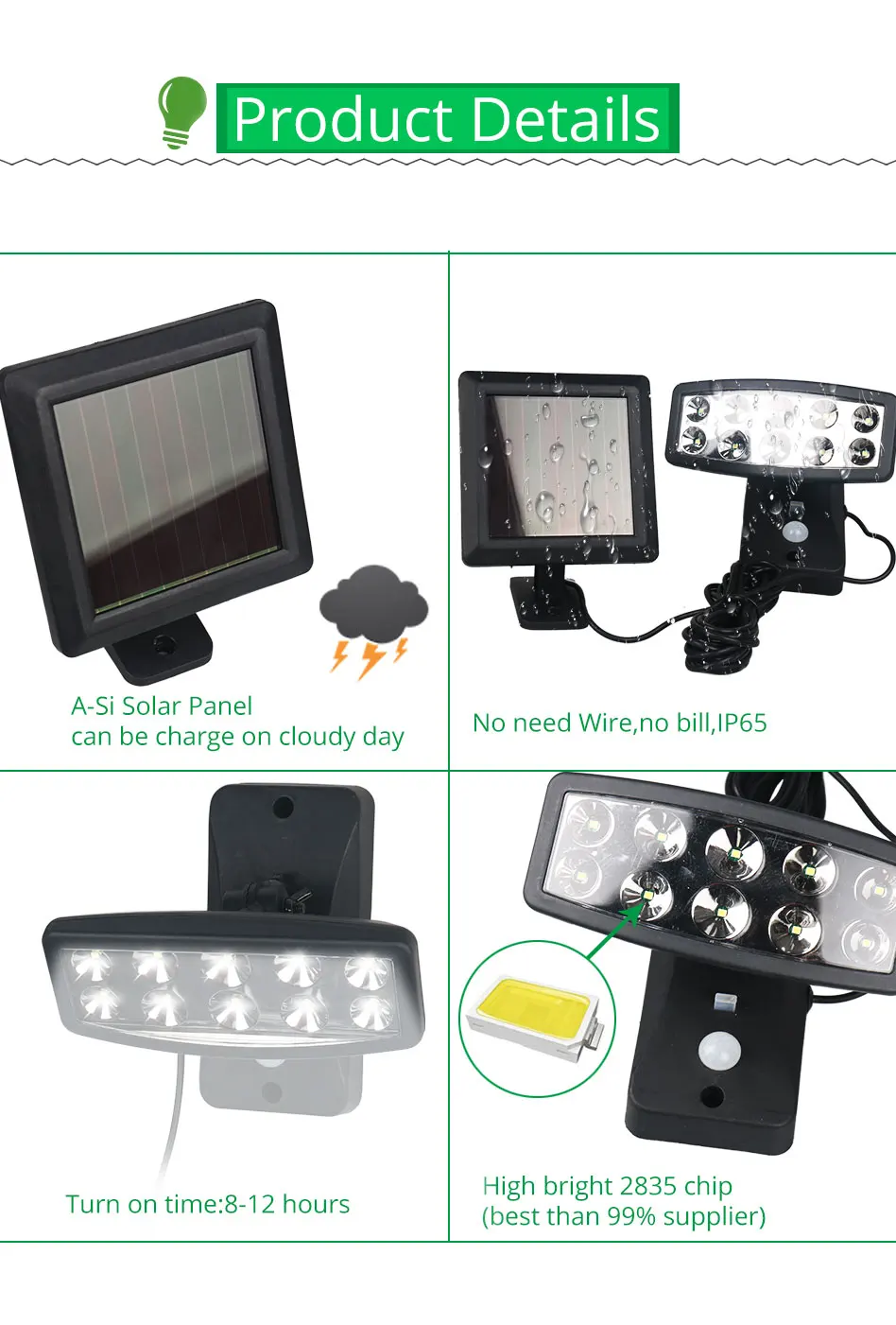 Movido a Energia Levou ao ar Solar de Parede Sensor de Movimento Indução Varanda Jardim Solar Livre Luz Sconce Casa Painel Iluminacion Exterior Levou Ip65 4 Solar LEVOU Ao Ar Livre Luz Solar