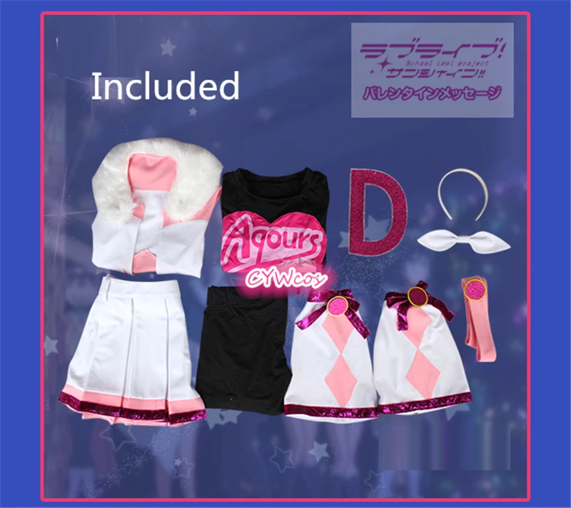 Customized Love Live Sunshine Aqours Kurosawa Dia Miracle Wave карнавальный костюм Униформа Рождественский
