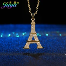 Ali Moda-collar con colgante de la Torre Eiffel, Micro pavé de circón flotante, para el Día de Acción de Gracias, regalo de Navidad