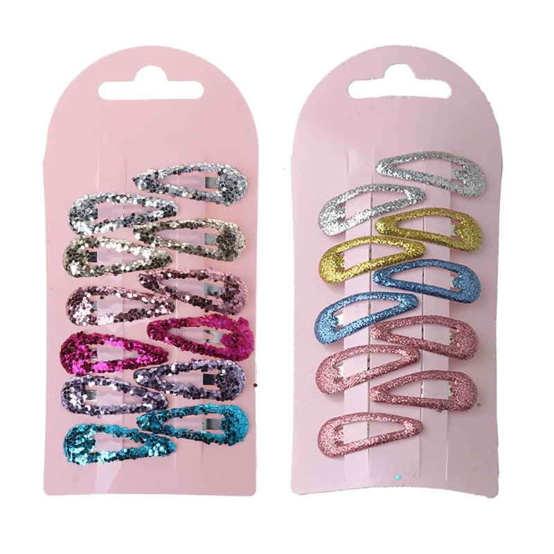

10PCS/Pack Mini Glitter Hairpins Candy Color Lovely Popular Kids BB Hair Clips New For Girl