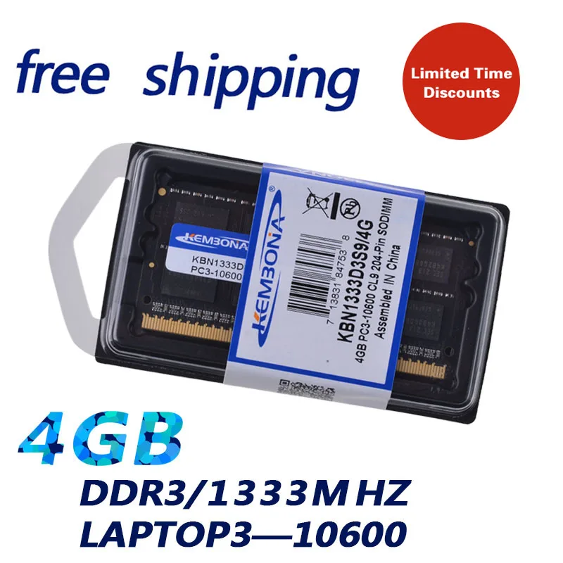 Meilleur KEMBONA KBN1333D3S9 4G Ordinateur Portable DDR3 1333 MHZ 4 GB ORDINATEUR PORTABLE DDR3 4G LATOP SODIMM pleine compatible