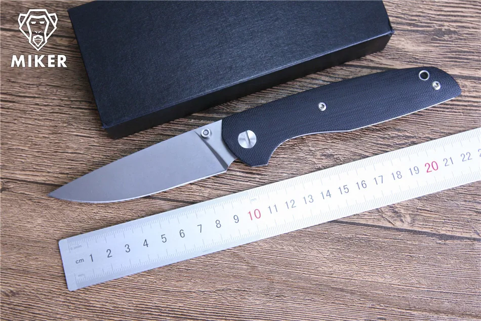 

MIKER pocket knife D2(100%) Blade G10 folding knife for outdoor camping hiking EDC Survival tools hunting knives