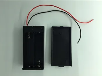 

100% New Hot Sale 2 x AA 3 V Battery Connector Case Cover Storage Box ON / OFF Switch With Lead Wire Feb02