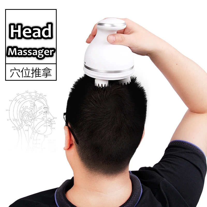 Массажер для головы внутренний Электрический шейный разминающий шею расслабляющий массажер для головы USB питание Вибрационный массажный