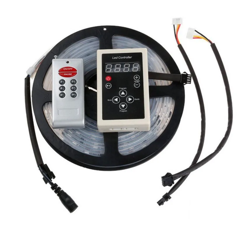 #Best 25m 5m roll 6803 IC 5050 digital RGB Strip with controller IP67 tube waterproof dream magic color 12V Led Strip 30LED m