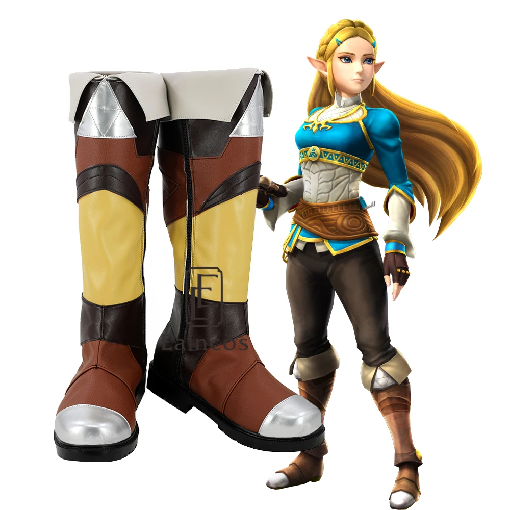 

Anime The Legend of Zelda: Breath of the Wild Princess Zelda Cosplay Shoes Halloween Carnival Boots Custom-made