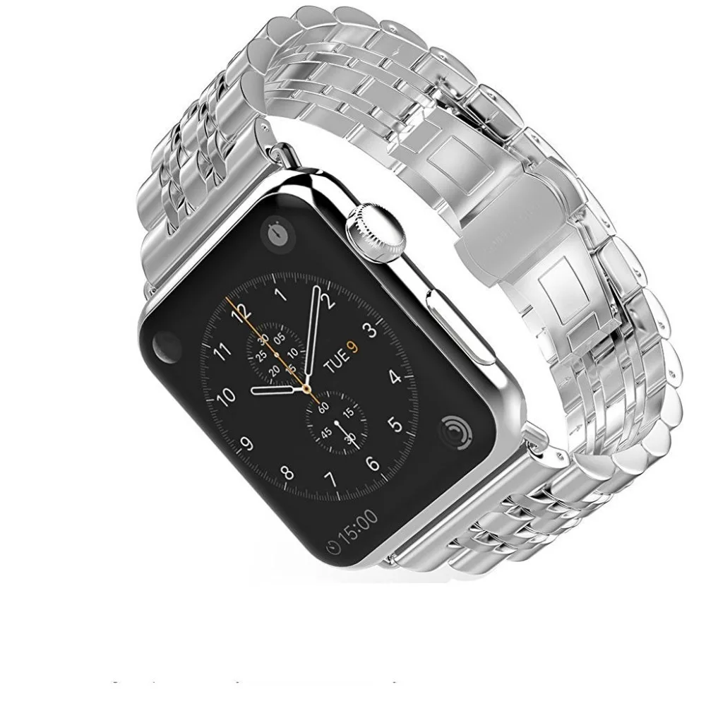 

OSRUI Strap Bracelet For Apple Watch band 42mm 38mm iwacth series 3 2 1 Wrist bands 316L Stainless Steel Butterfly watchband