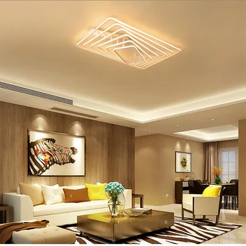 

Led ceiling lamp rectangular bedroom living room home led Indoor Lighting pendant lamps RC Dimmable led Pendant light