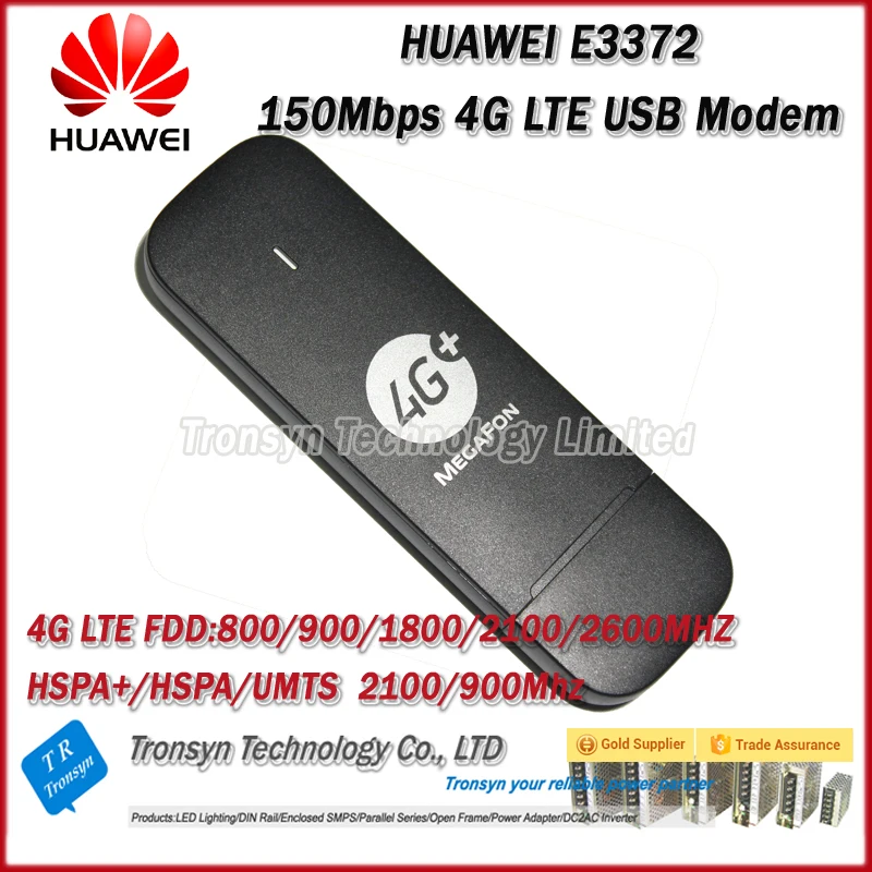 Новое поступление,, Разблокировка HUAWEI E3372, 150 Мбит/с, 4G, LTE, USB модем с двумя антенными портами, поддержка всех диапазонов