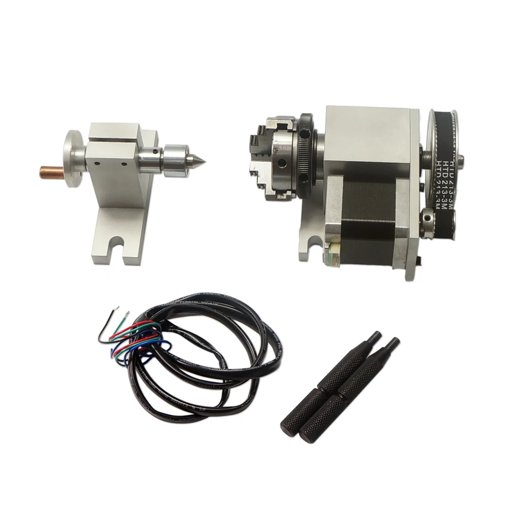 

Tailstock and Rotary A Axis 4th axis for CNC Router Engraver Milling Machine cnc rotary axis chuck 50mm activity tailstock