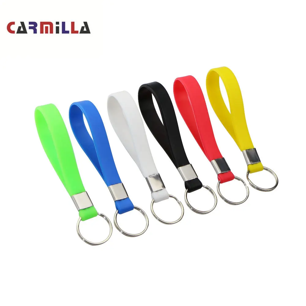 

1 Piece Silicone Women Man Car Keychain Key Chain Motorcycle Key Ring for BMW BENZ AUDI for VW Skoda Seat Smart Accessories