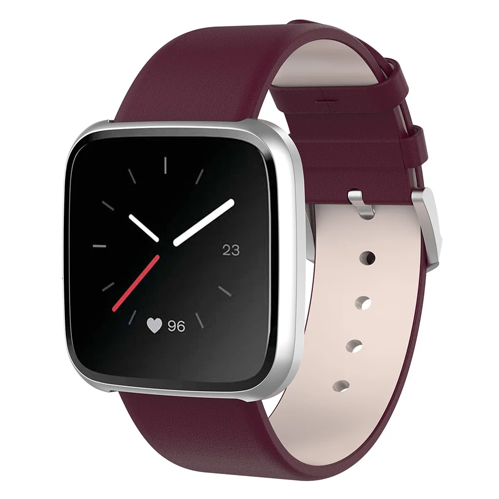 Браслет из натуральной кожи часы ремешок Замена для Fitbit Versa Lite Edition Smartwatch